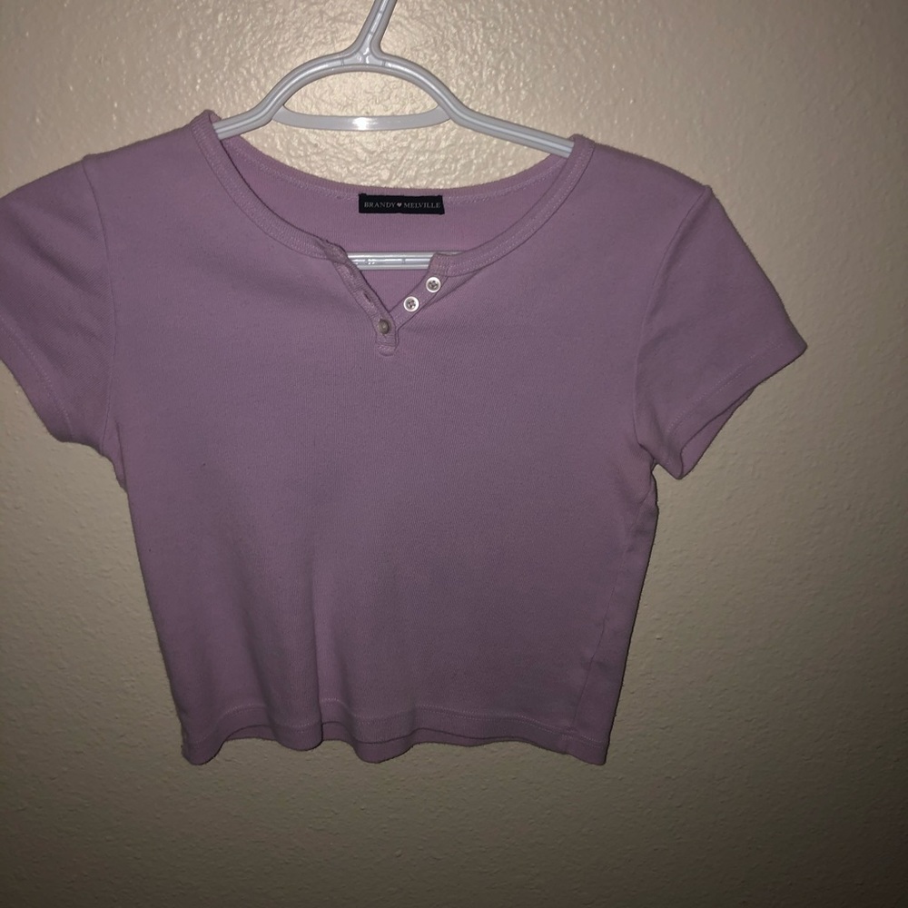 brandy melville purple baby tee